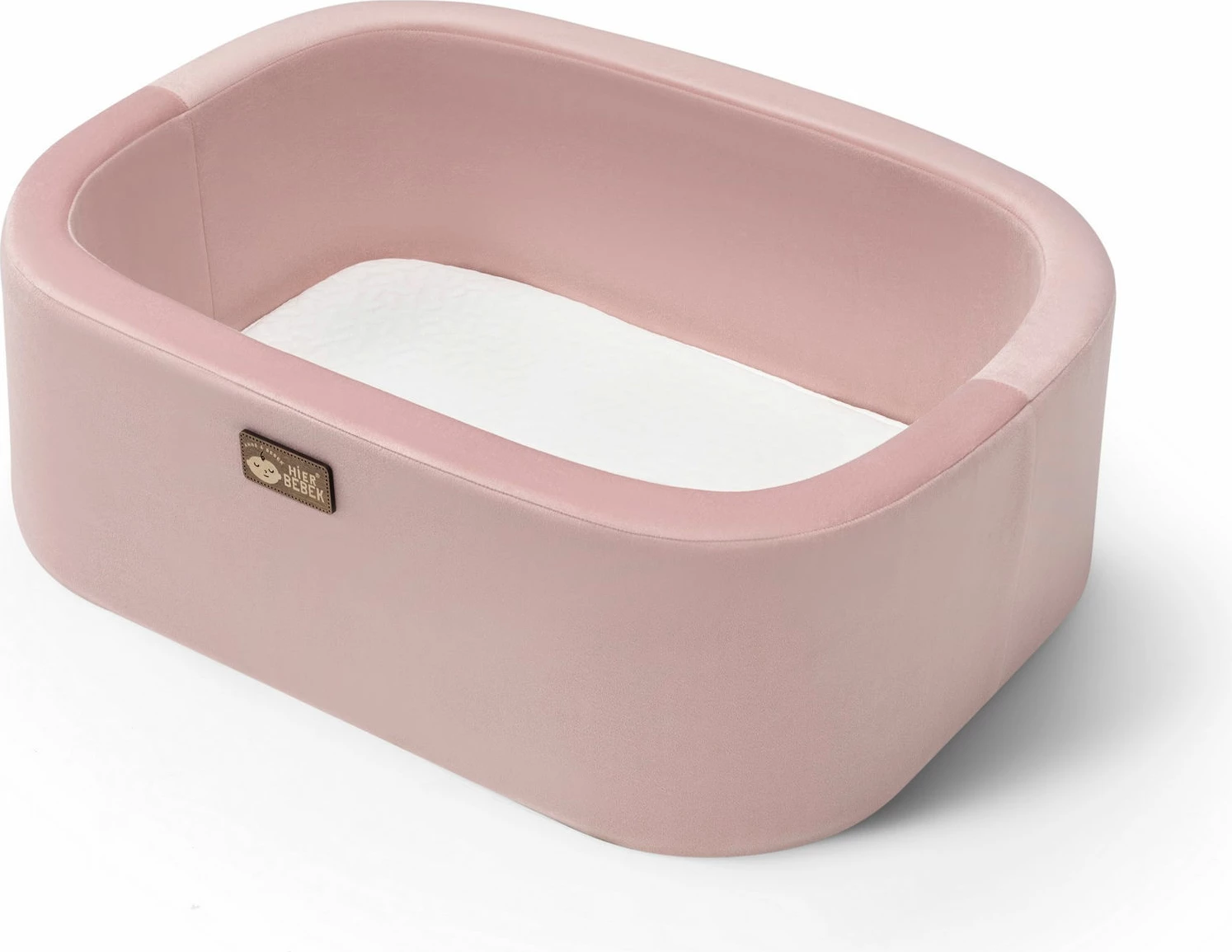 Djep rozë-bardhë për fëmijë, Skye Decor, metal dhe dru pishe