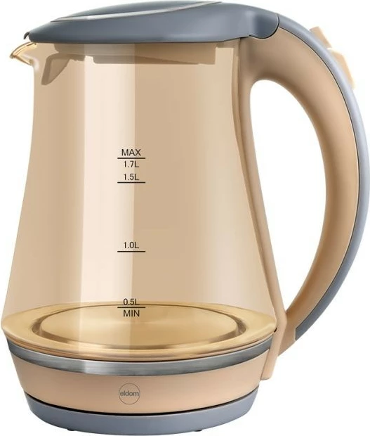 Ibrik elektrik Eldom C470, 1.7L, ecru/gri