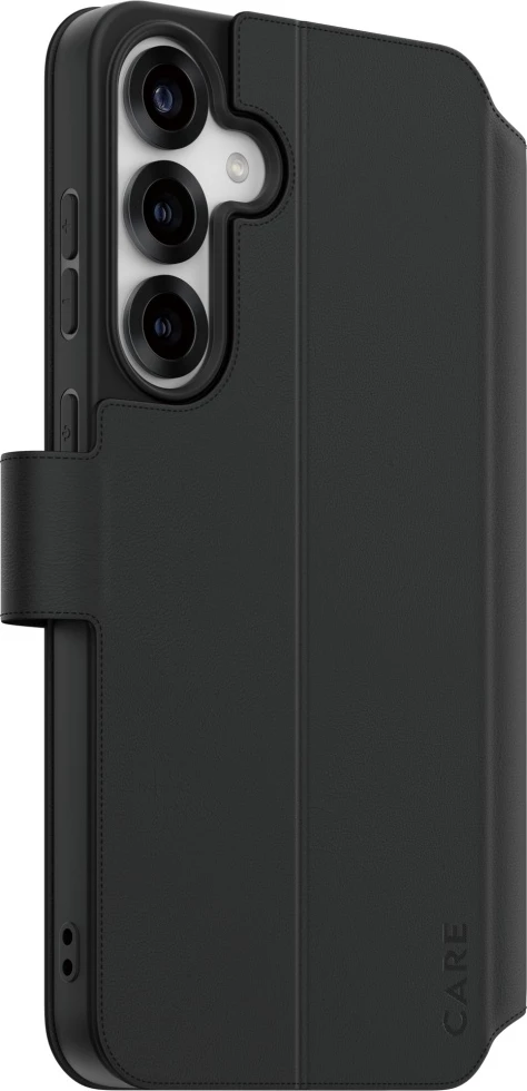 Mbështjellës PanzerGlass CARE me portofol dhe kickstand për Samsung Galaxy S25+, i zi