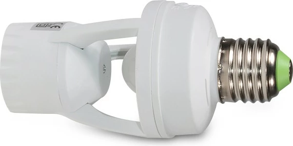 Soket llambë me sensor lëvizjeje dhe errësire Maclean MCE24, 360°, e bardhë