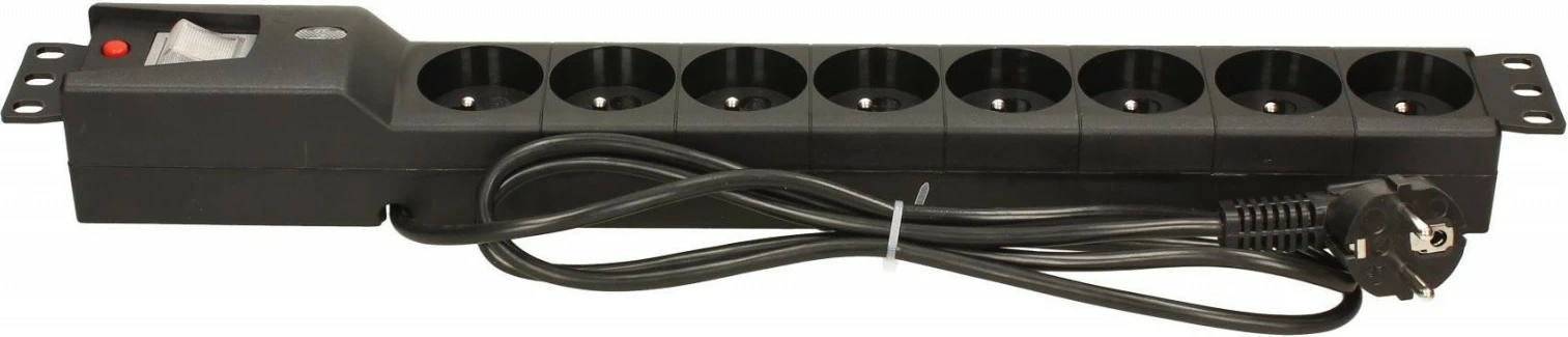 Kasë Lestar LXARM 810, 8 prizë, 1.5m, e zezë