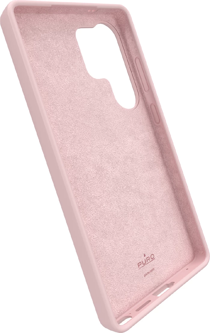 Mbështjellës Puro Icon për Samsung Galaxy S25 Ultra, silikon, rozë