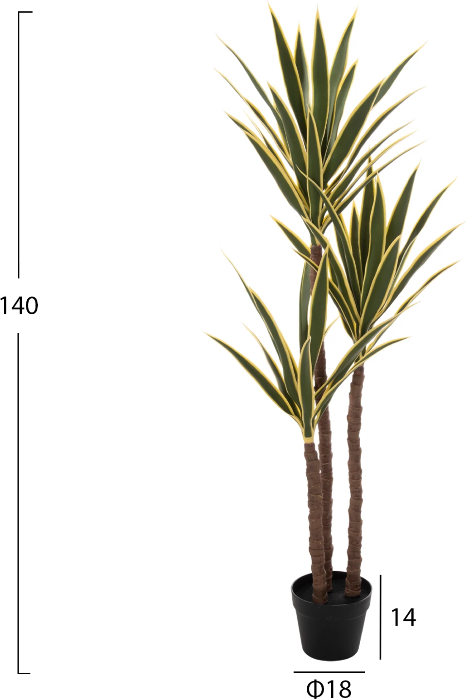 Bimë sintetike dekorative, palmë në vazo, FH7984, 140H cm