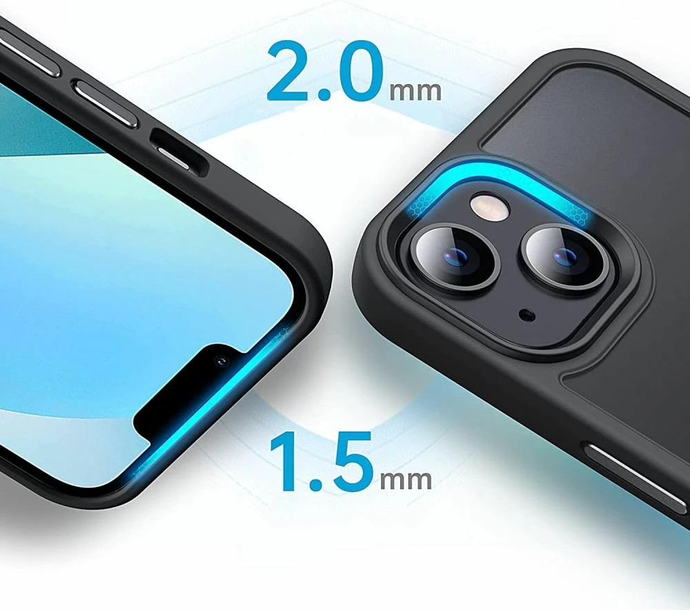 Mbështjellës Tech-Protect MagMat për iPhone 14, MagSafe, Gjysmë-transparent, Zi