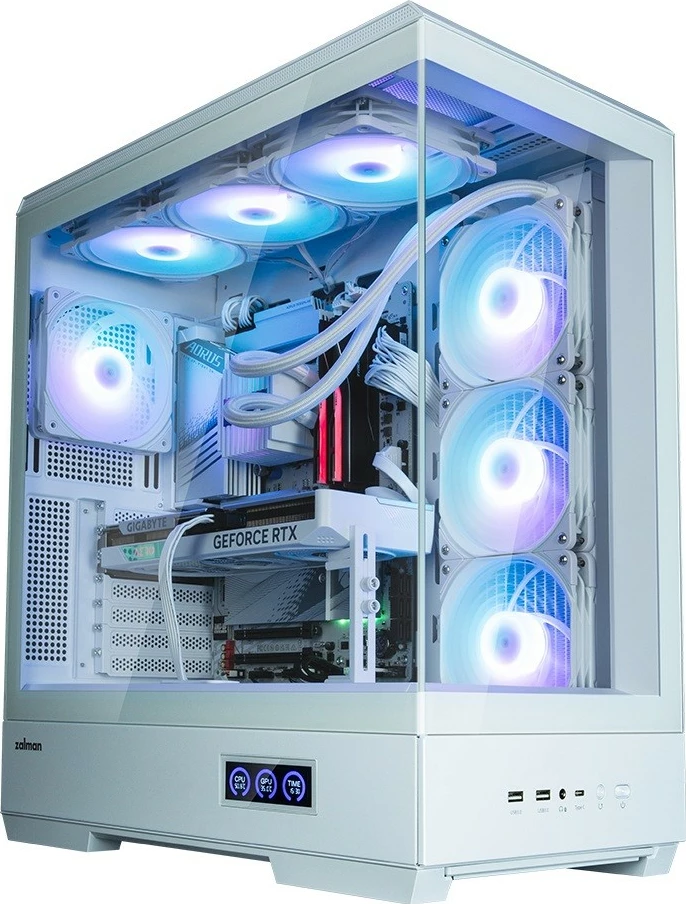Kasë Zalman P50 DS White, mid-tower, 4x ARGB fans, ATX, e bardhë