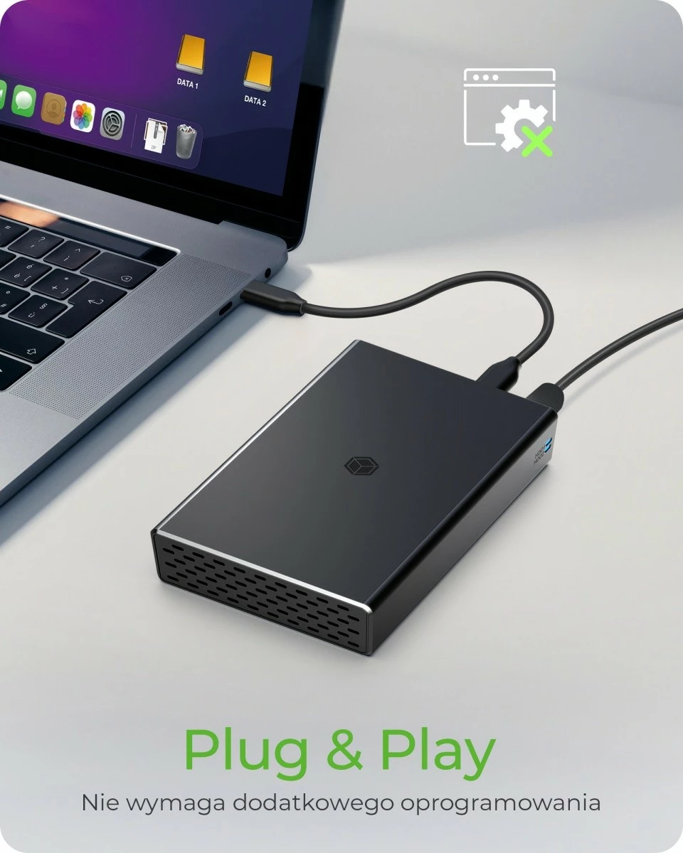 Kasë e jashtme IcyBox IB-RD2253-C31 për 2x 2.5" HDD/SSD, USB 3.2 Gen 2, RAID, e zezë