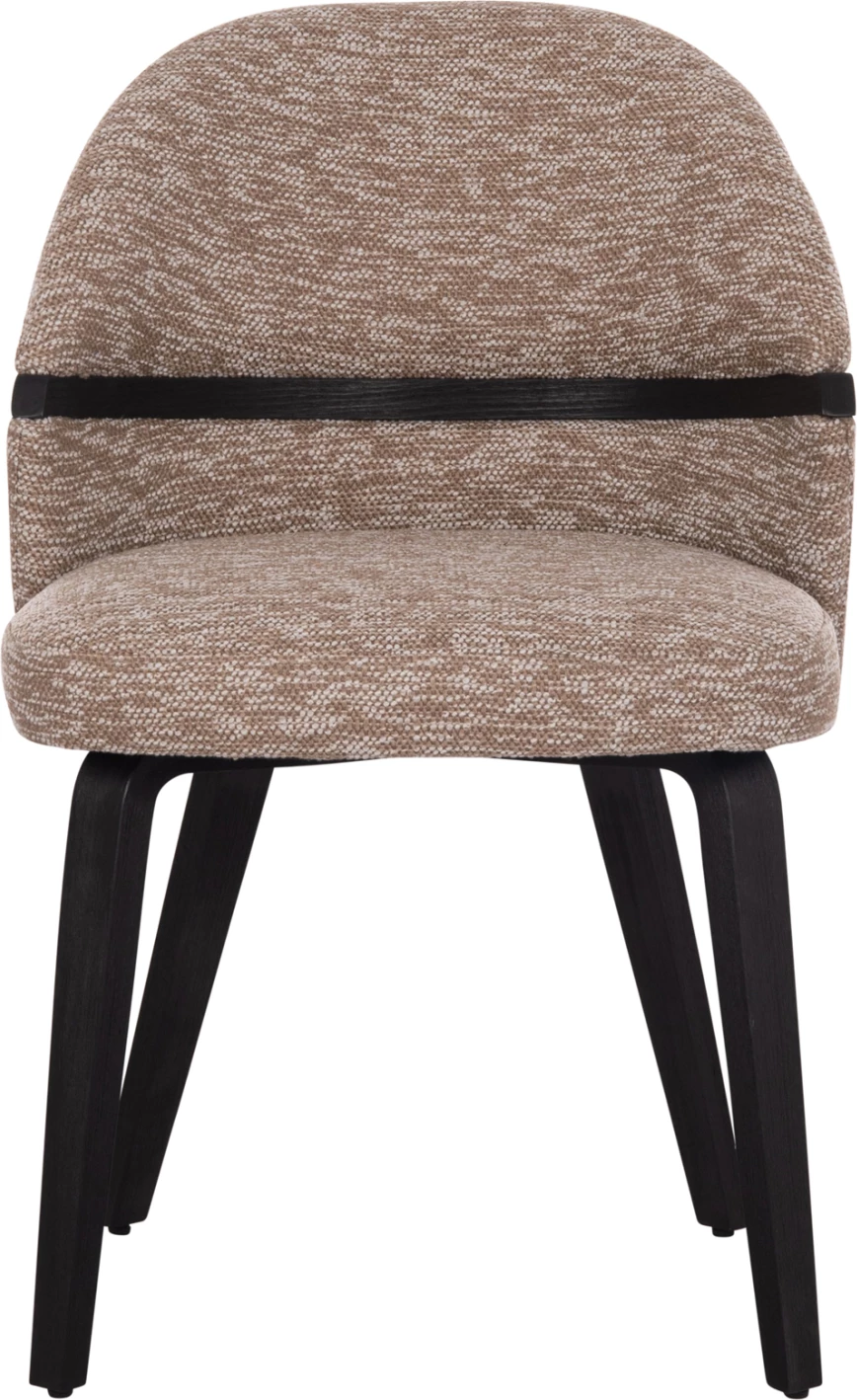 Karrige ngrënieje Dekker, dru i zi, stof kafe, FH18249.03, 50x60x80cm