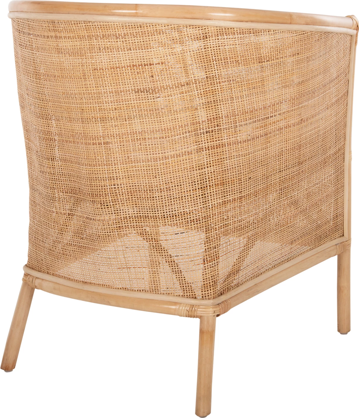 Karrige pa krahë APRON FH9818, ratan i shpuar, ngjyrë natyrale, jastëk i bardhë, 75x70x85H cm