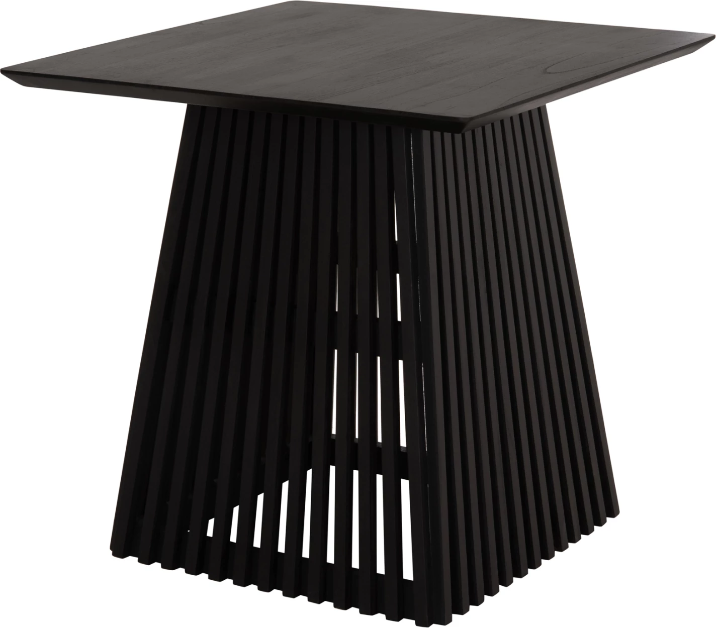 Tavolinë katrore ngrënieje FRANTZ, dru mindi, e zezë, 80x80x78cm