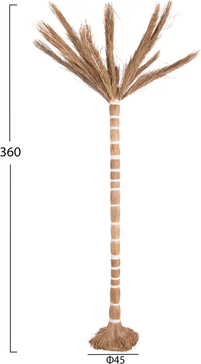 Pemë dekorative tropikale, FH4322, stil kokosi, prej bari Mendong, 360 cm