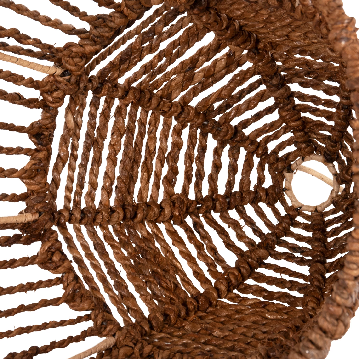 Llambë varëse tavani, fibra peme banane të thata, ngjyrë kafe, FH7858, Φ41x41-136H cm