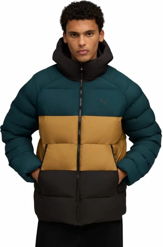 Jakne për meshkuj Puma, jeshile-kafe-e zezë