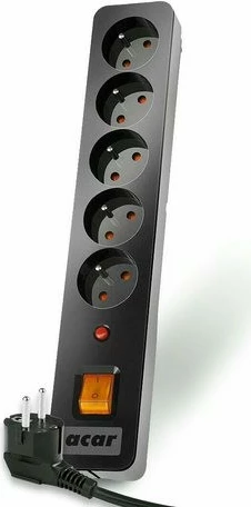 Prizë mbrojtëse Acar X5, 5 dalje, 3m, e zezë