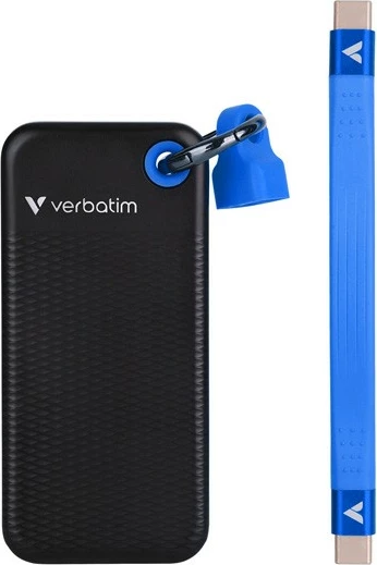 SSD i jashtëm Verbatim Pocket 32191 1TB USB 3.2 Gen 2 deri 1000MB/s USB-C zi/kaltër me aksesorë