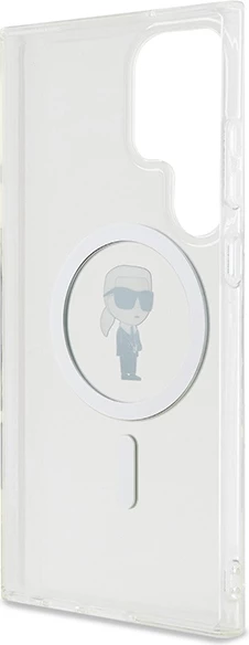 Mbështjellës Karl Lagerfeld IML Ikonik MagSafe për Samsung Galaxy S24 Ultra, transparent