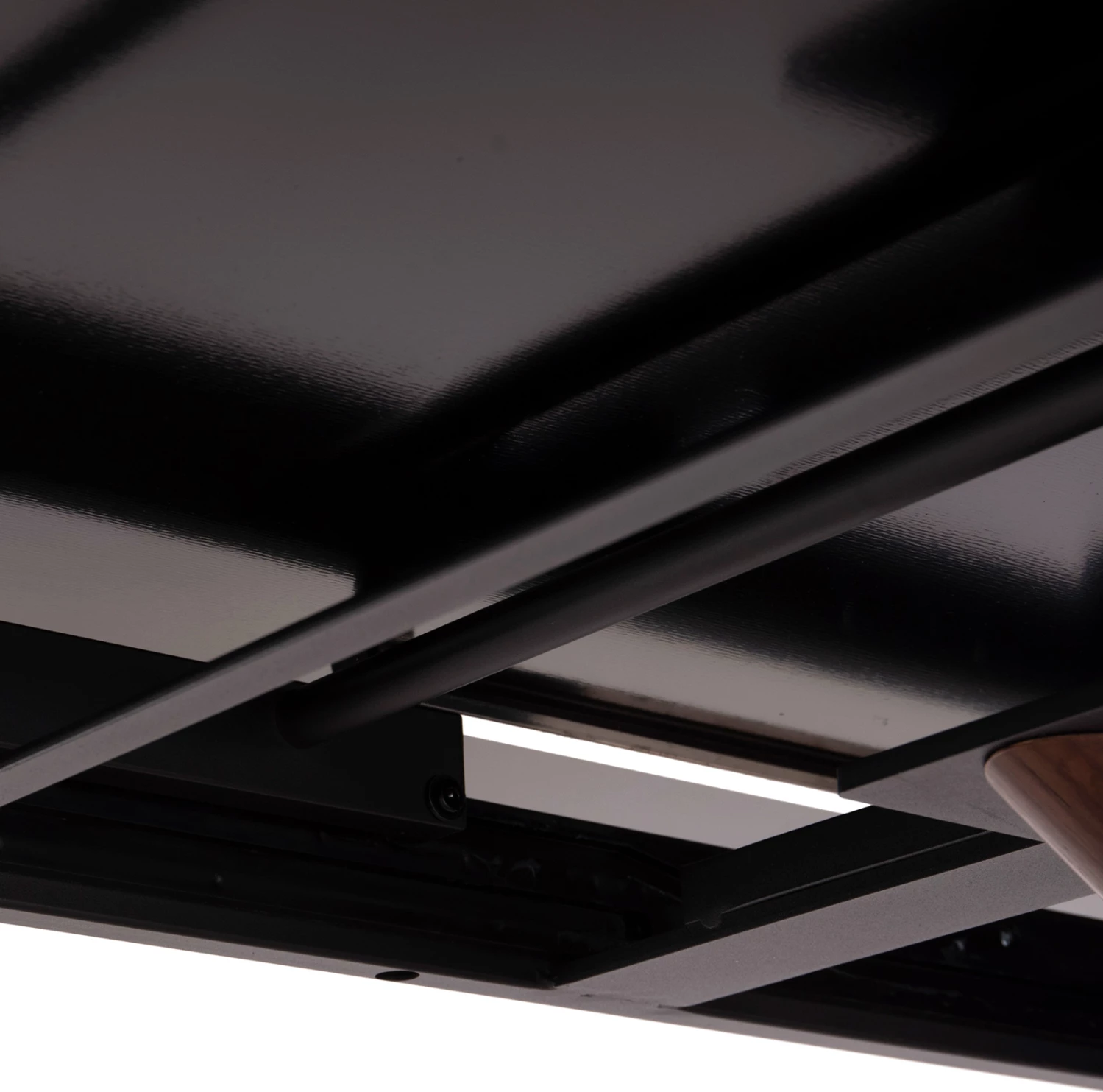 Tavolinë ngrënieje HORIZON, sipërfaqe qeramike, këmbë betuli me shtresë arre, CD18091.01, 180x90x76cm