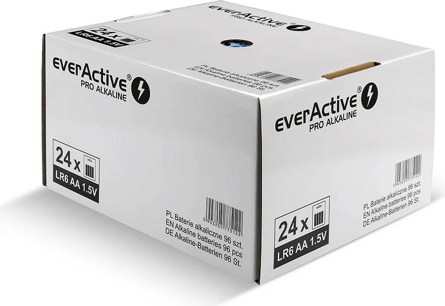 Bateri alkaline AA everActive PRO, LR6/AA, 96 copë (display)