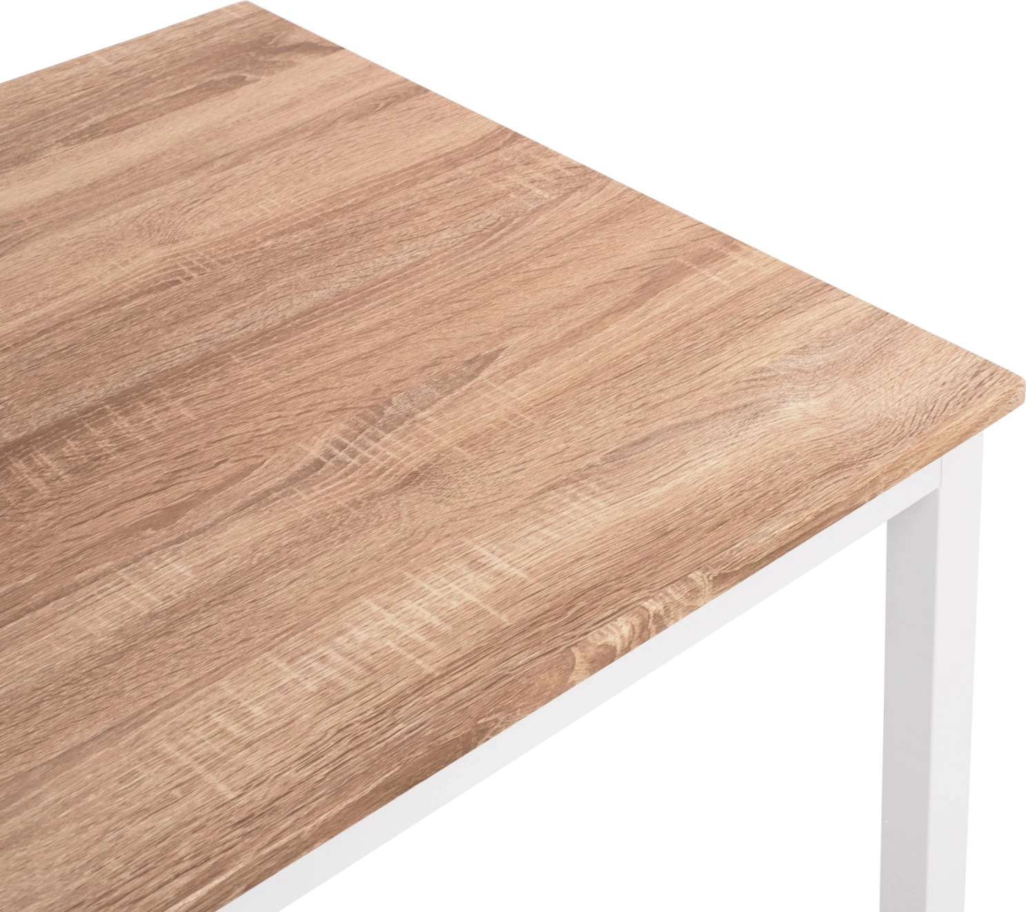 Tavolinë ngrënieje PANYA FH8332.02, 110x70x76, Sonoma, këmbë të bardha