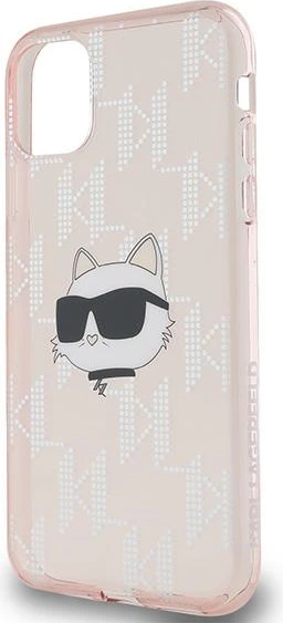 Mbështjellës Karl Lagerfeld IML Choupette Head & Monogram për iPhone 11/XR, Rozë