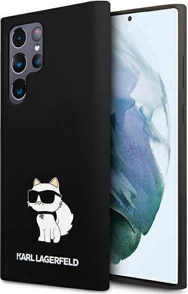 Mbështjellës Karl Lagerfeld Silicone Choupette për Samsung Galaxy S24 Ultra, i zi