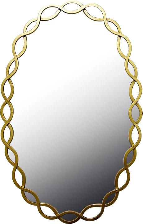 Pasqyrë Untento, dru, ngjyrë ari, 51x3x77cm