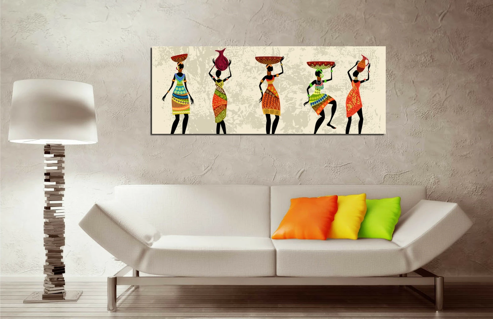 Pikturë dekorative në kanavacë, shumëngjyrëshe, PC040, 30x80cm