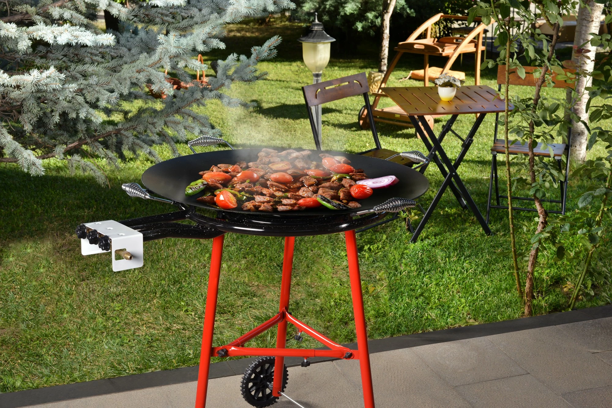 Grill BBQ Hermia Concept Nordika Jumbo, i zi, portabel, 58x58x84cm