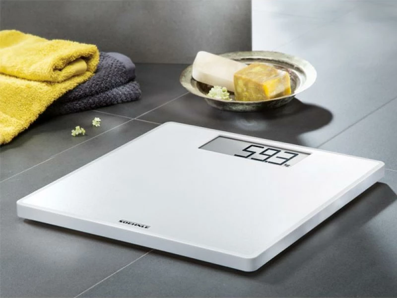 Peshore trupore Soehnle Style Sense Safe 100 (63856) 180 kg ekran LCD ndezje me hapje fikje automatike e bardhë