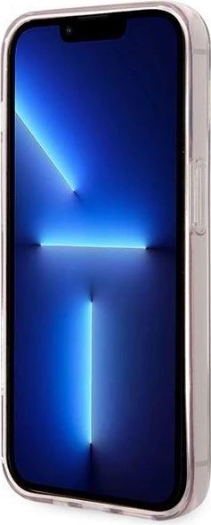 Mbështjellës Karl Lagerfeld Choupette Body për iPhone 14 Pro 6.1", transparent/rozë