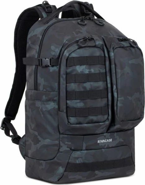 Çantë shpine për laptop RIVACASE 7661, 32L, për 17.3\", Navy Camo