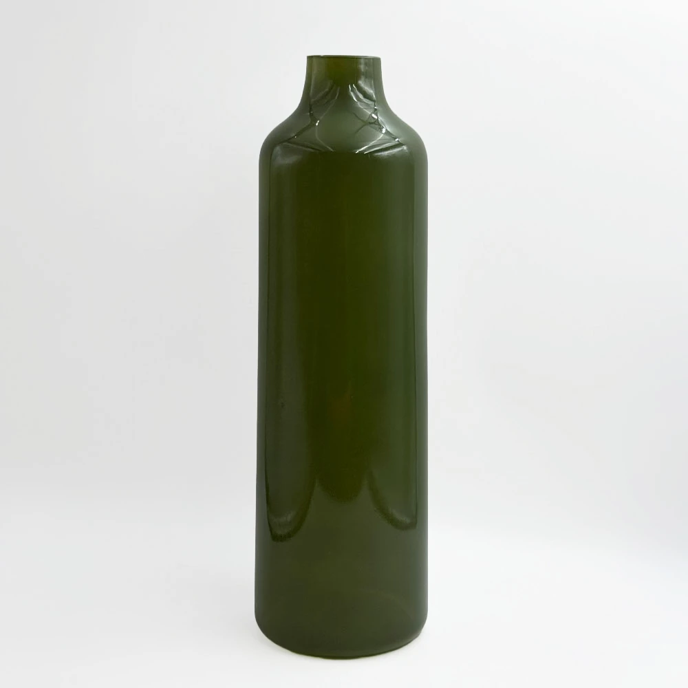 Vazo FINO, qelq e gjelbër, 12x12x39.5cm