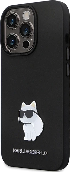 Mbështjellës Karl Lagerfeld KLHCP14XSMHCNPK për iPhone 14 Pro Max 6.7", silikon, i zi