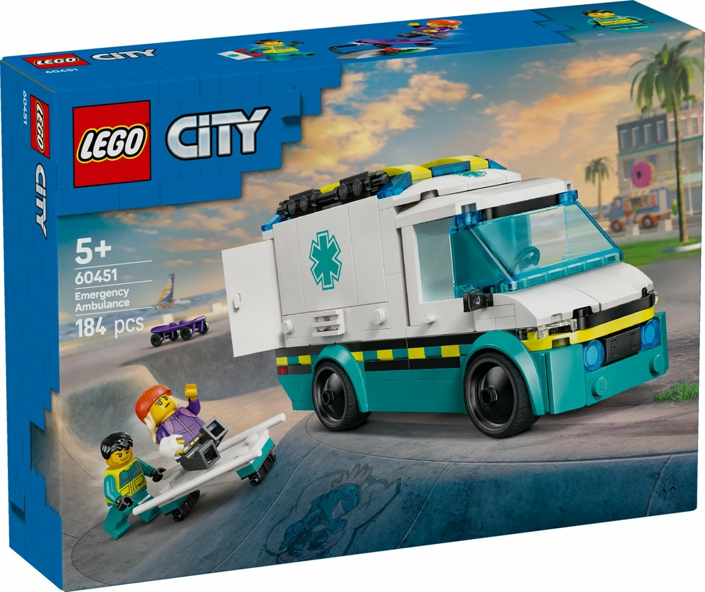 Set lodrash LEGO City Ambulance 60451, 184 pjesë, plastikë