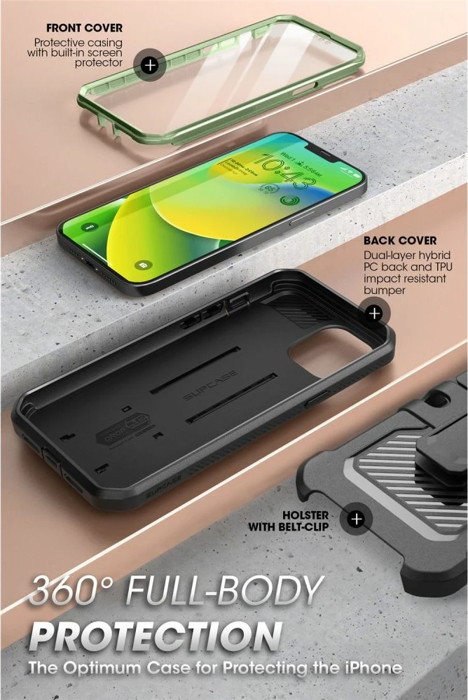 Mbështjellës Supcase Unicorn Beetle Pro për iPhone 14 Plus, i gjelbër