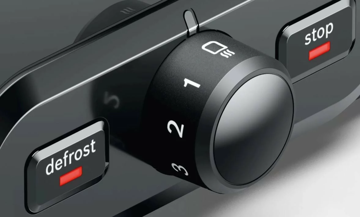 Toster, Bosch, TAT4P424, 2 feta, 970 W, kontroll pjekjeje, shkrirje/rirnxehtësi, High Lift, fikje automatike, e kuqe/zezë