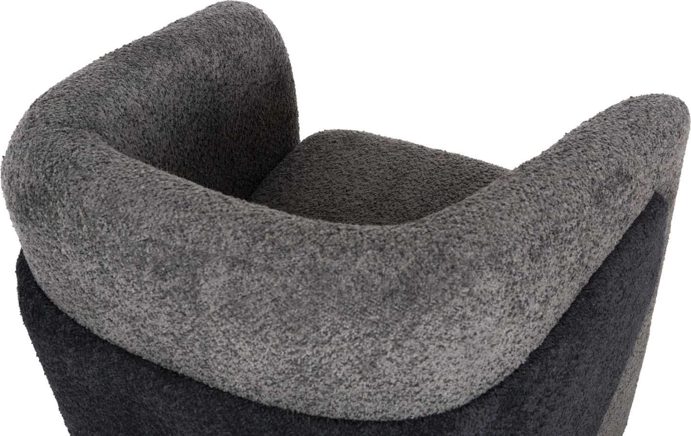 Karrige DOPER FH9590.01, pëlhurë boucle, gri-antracit blu, 68x72x76H cm