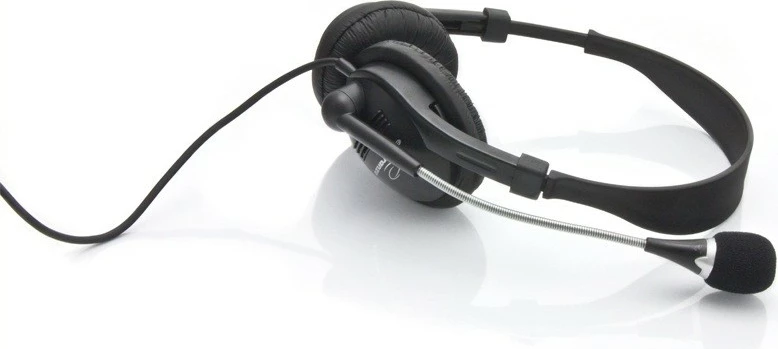 Kufje stereo Esperanza EH115 me mikrofon dhe kontroll të volumit, të zeza