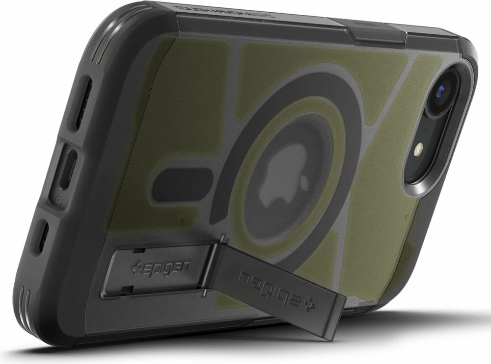 Mbështjellës Spigen Tough Armor MagSafe për iPhone 16e, Gri/Transparent