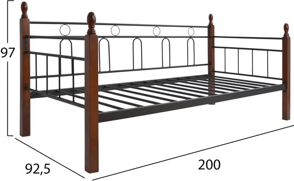 Divan-krevat REVEN, FH367, metal/druri, 90x190cm