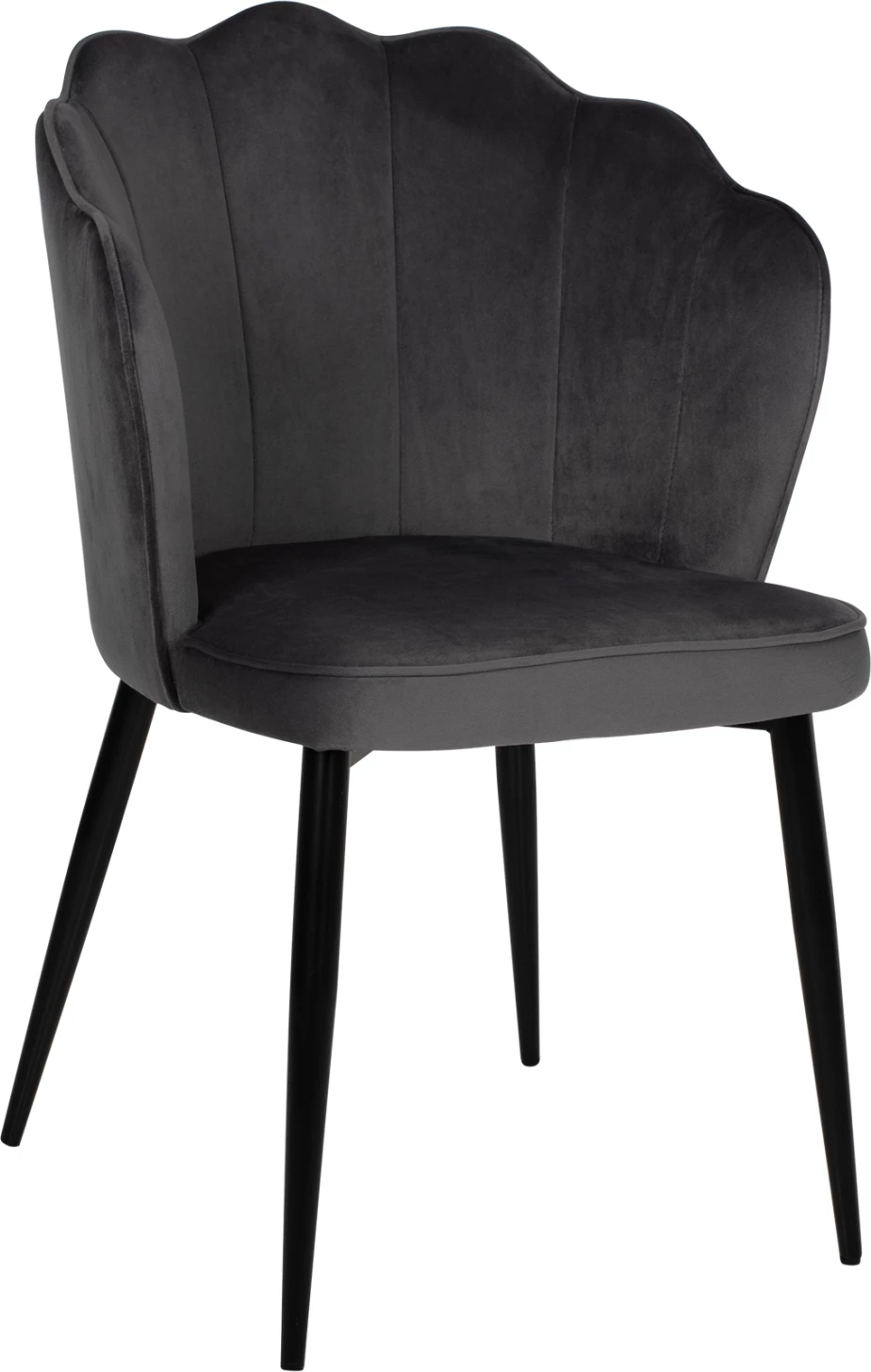 Karrige AVIE FH8737.01 kornizë metalike dhe kadife gri 48x48x85Hcm., set prej 2 copë