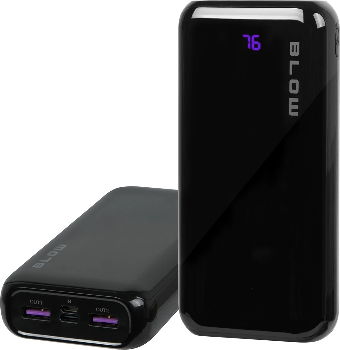 Power bank BLOW PB20F 20000mAh PD 20W, 4 porta, e zezë
