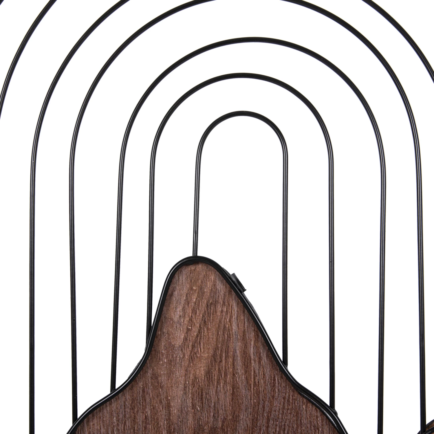 Dekor për mur, ngjyrë druri natyral dhe metal i zi, FH4220, 60x3.5x93 cm