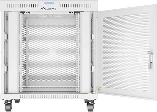 Kasë rack LANBERG 19 inch 15U 800x1000mm, ngjyrë hiri, derë perforuese LCD