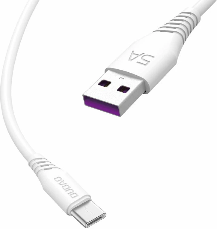 Kabllo Dudao L2T, USB në USB Type-C, 2m, 5A, Bardhë