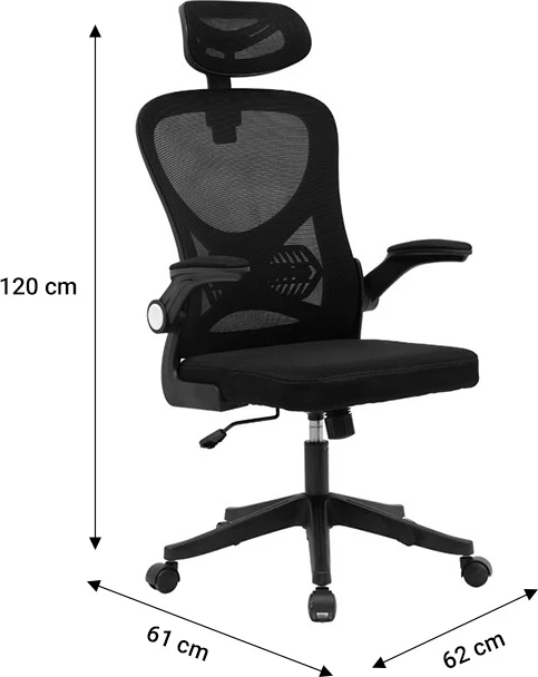 Karrige për zyre Anthony, e zezë