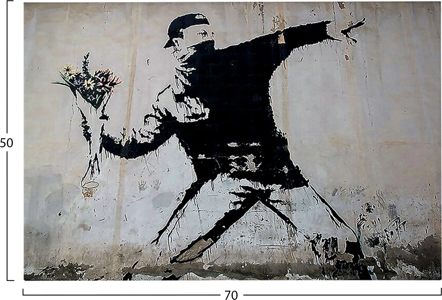 Pikturë muri GOBI, kanavacë e printuar, 70x3x50cm