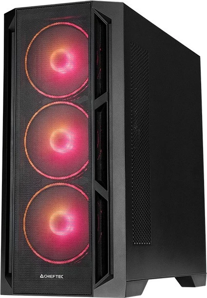 Kasë Chieftec APEX Lumo GA-01B-L-OP, Midi Tower, 4x140mm ARGB, E-ATX, e zezë