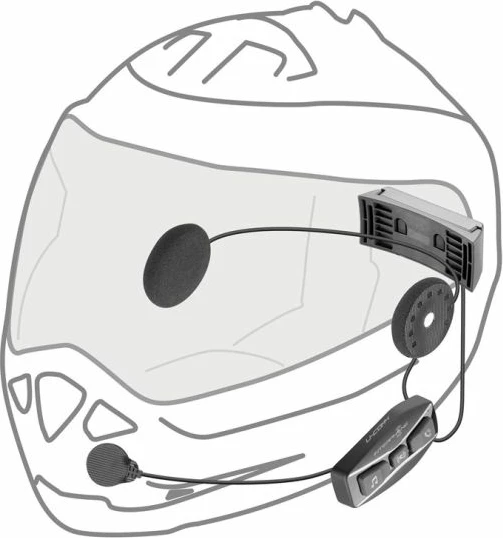 Intercom për helmetë InterPhone, e zezë