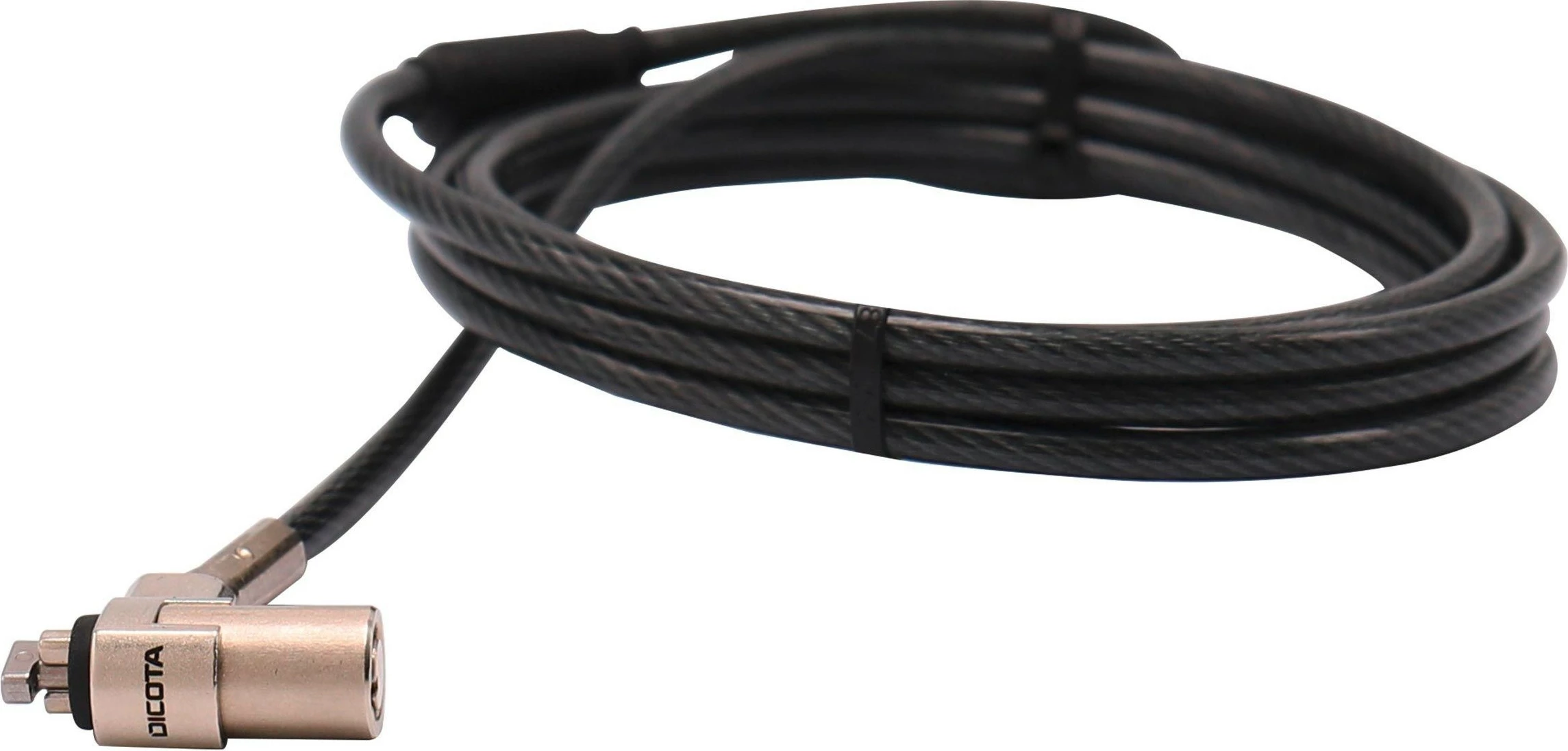 Kabllo sigurie DICOTA Security Cable T-Lock Ultra Slim V2, me çelës, slot 3x7mm