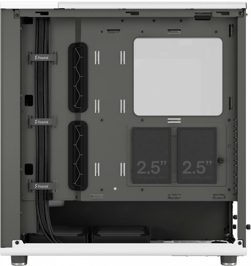 Kasë Fractal Design North Chalk White TG Clear Tint, ATX, xham i temperuar, e bardhë